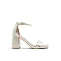 Main view of Champagne Adroesa Heeled Sandals for women. 