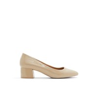 Vue principale des Chaussuress à talonss couleur Beige Moyen Araks pour femme. 