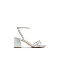 Main view of Silver Bouclette-l Strappy Sandals for women. 