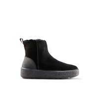 Main view of Black Broom Ankle Boots for women. 