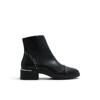 Main view of Black Cape Ankle Boots for women. 