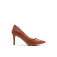 Main view of Cognac Brown Checkendon Heeled Shoes for women. 