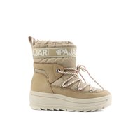 Main view of Beige Galaxy Mid-Calf Boots for women. 