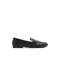 Main view of Black Gulg Loafers for women. 