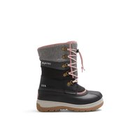 Main view of Black Gummy-jg Winter Boots for women. 