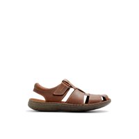 Main view of Brown Ibelakath Fisherman Sandals for men. 