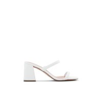 Main view of White Kaiaa-l Mule Sandals for women. 