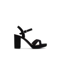 Main view of Black Logun High heel sandals for women. 