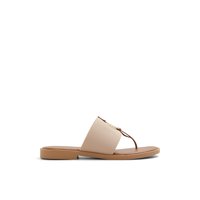 Main view of Beige Lytha Thong Sandals for women. 