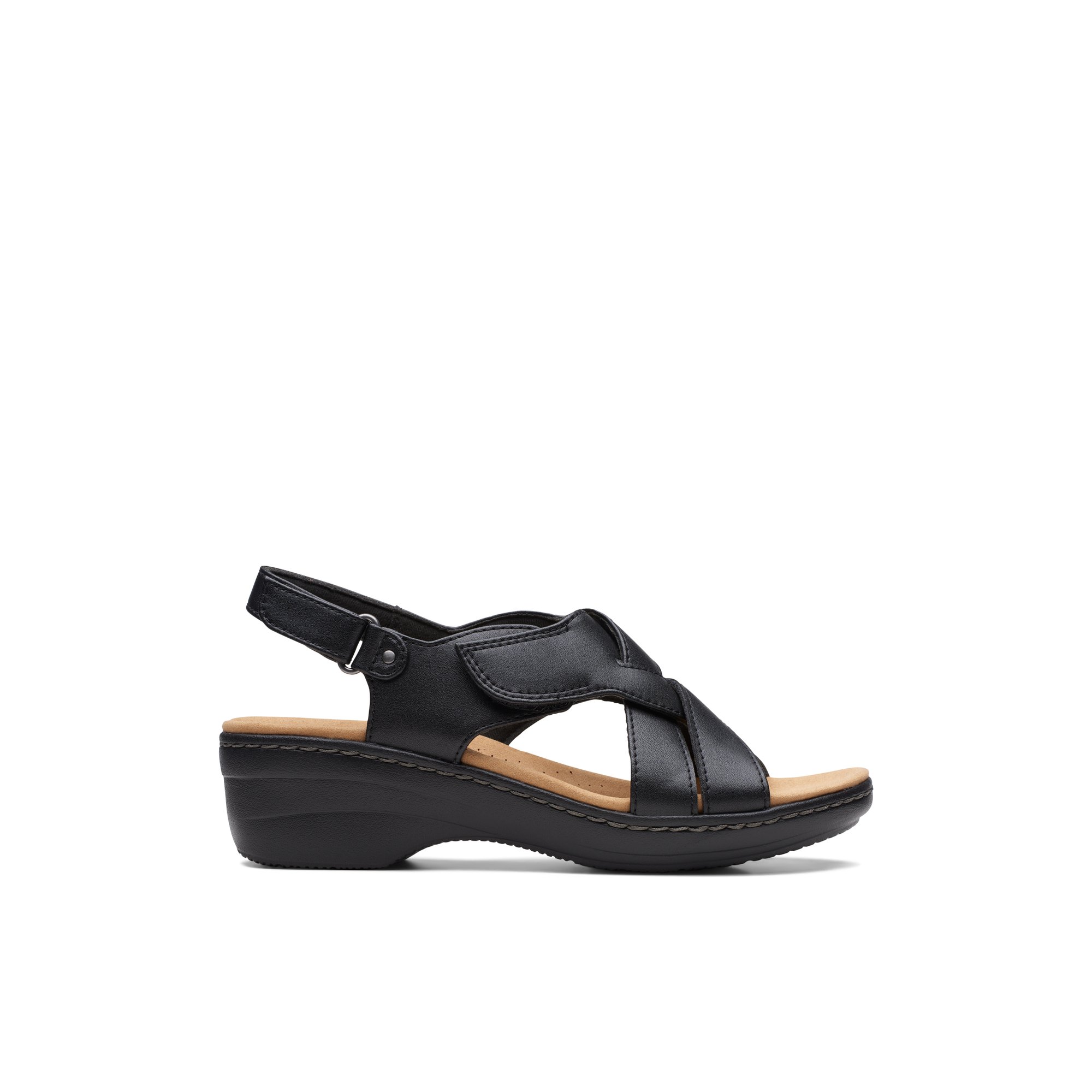 Clarks Merliah b-w - Women's Footwear Sandals Wedges Black