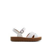 Main view of White Pentlay Strappy Wedge Sandals for women. 