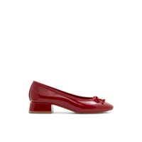 Main view of Bright Red Priratlann Heeled Shoes for women. 