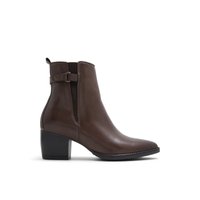 Main view of Dark Brown Procyon Ankle Boots for women. 