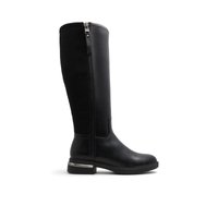 Main view of Black Qomar Knee-high Boots for women. 