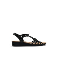 Main view of Black Rhalimas Strappy Slingback Sandals for women. 