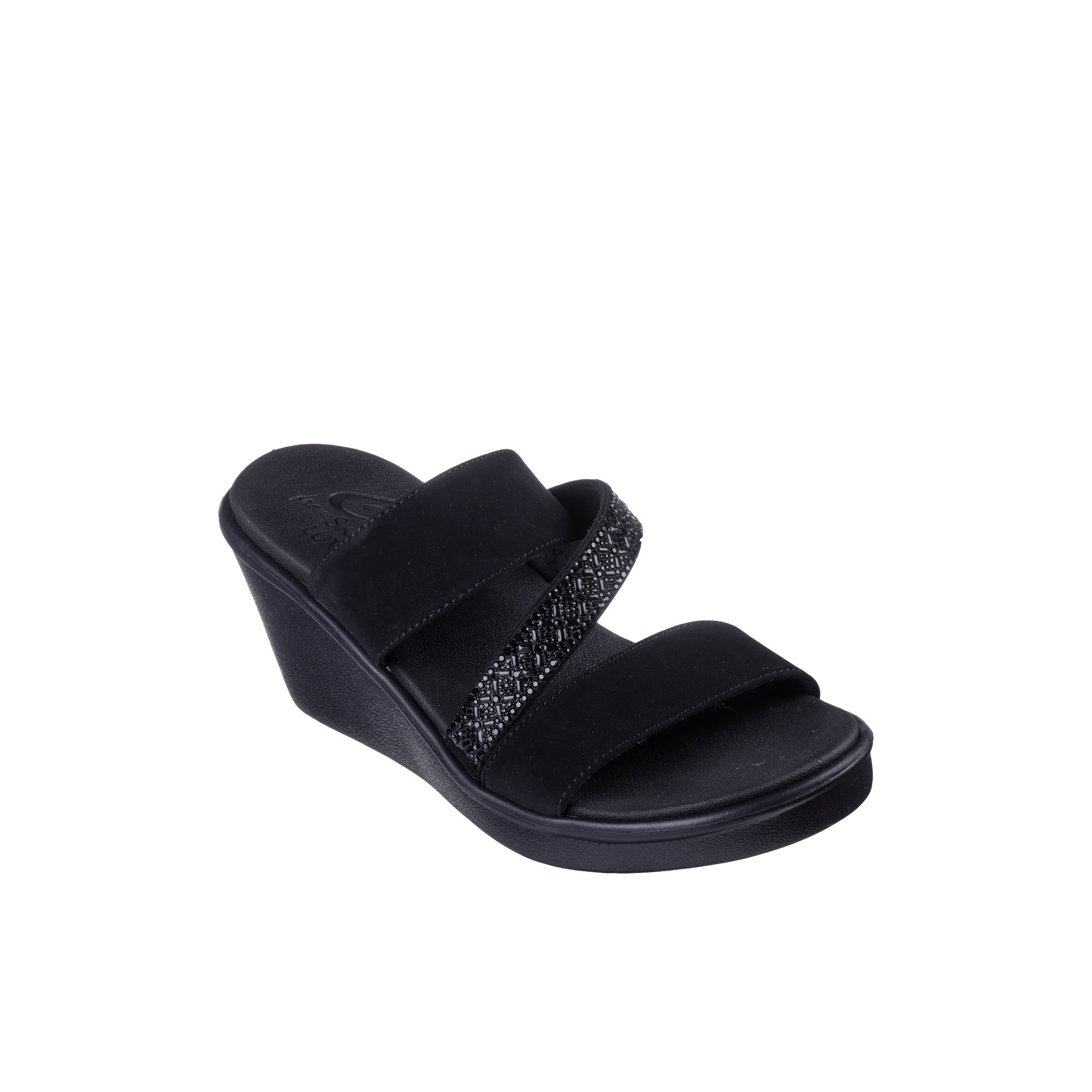 Skechers Rumble Glam - Women's Footwear Sandals Wedges Black