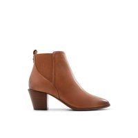 Main view of Cognac Savuna Ankle Boots for women. 