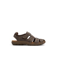 Main view of Brown Sevirakoth Fisherman Sandals for men. 