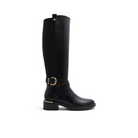 Main view of Black Valewin Knee-high Boots for women. 